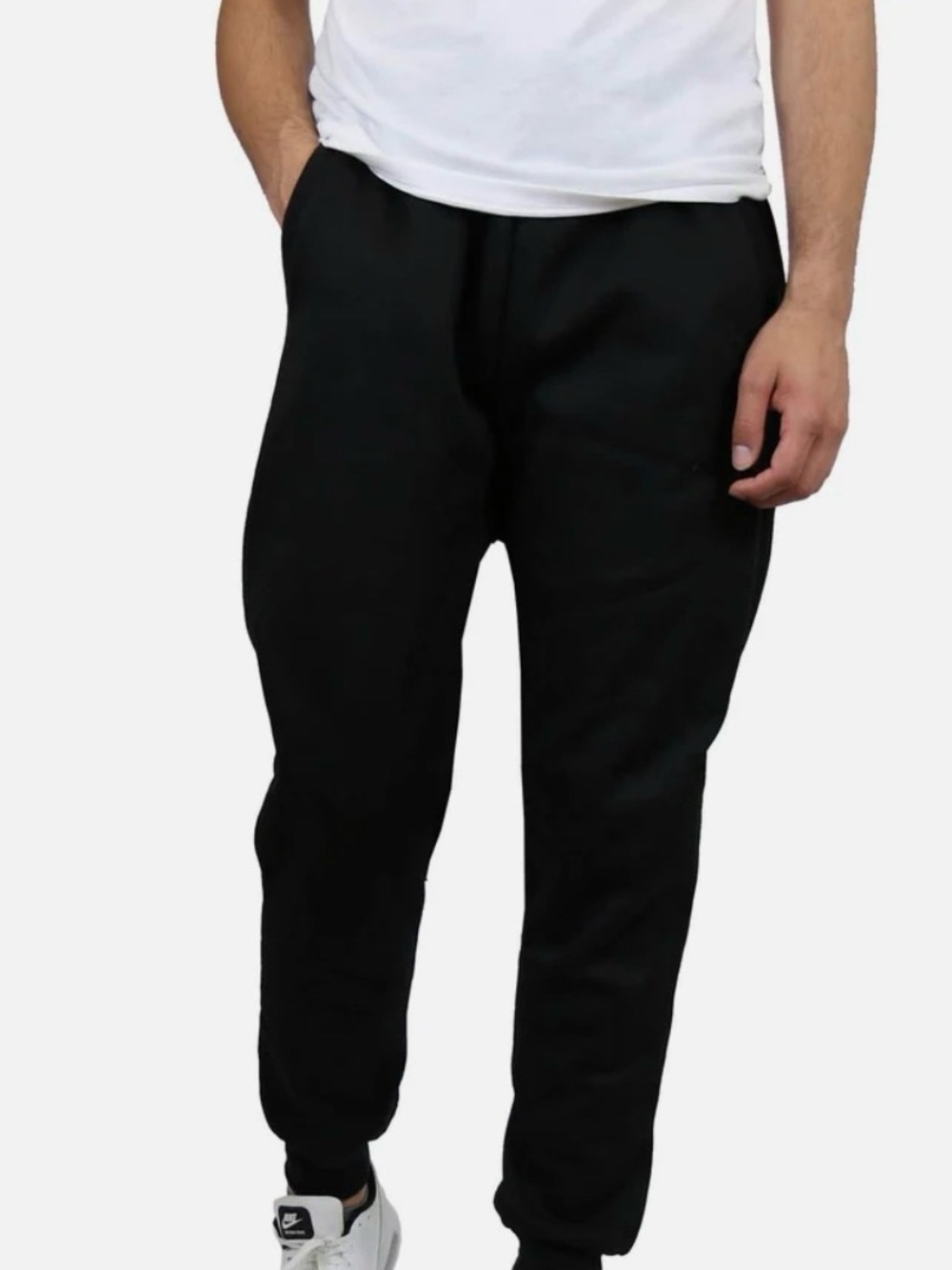 Blue Ice Men’s Fleece-Lined Jogger Sweatpants Black XL Cozy Winter Lounge Pants